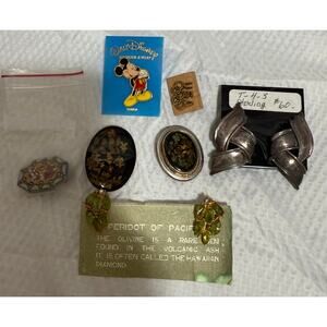 Vintage Jewelry & Pins - Victorian Revival, Sterling Silver, Brooch, Earrings